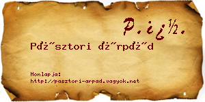 Pásztori Árpád névjegykártya